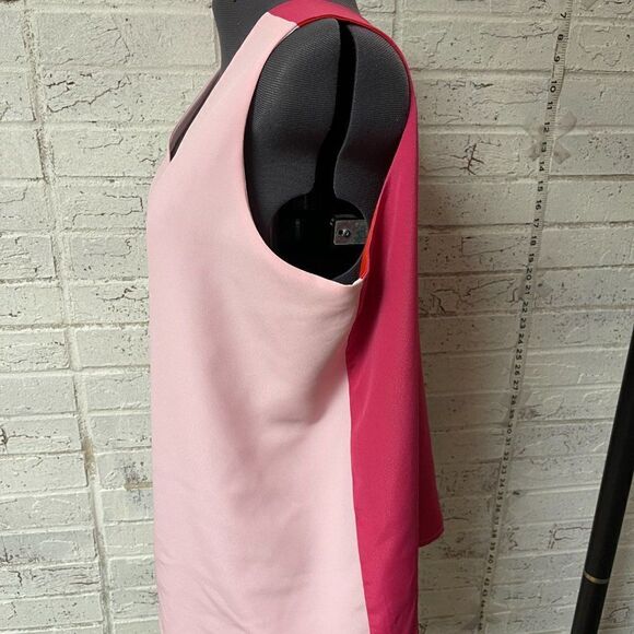 Susan Graver Style Pink Orange Red Sleeveless Tank Top XL - Picture 4 of 6